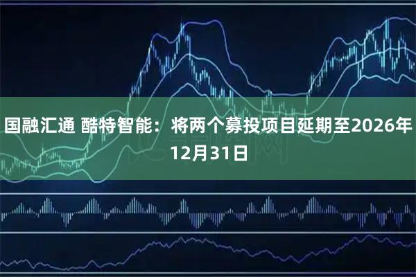 国融汇通 酷特智能：将两个募投项目延期至2026年12月31日