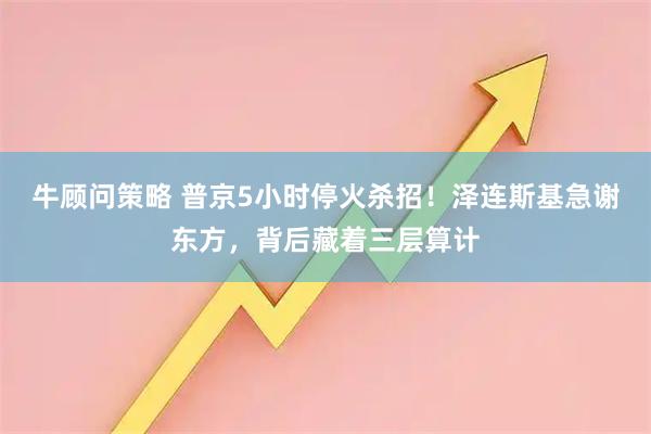 牛顾问策略 普京5小时停火杀招！泽连斯基急谢东方，背后藏着三层算计