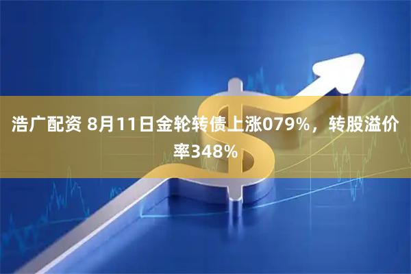 浩广配资 8月11日金轮转债上涨079%，转股溢价率348%